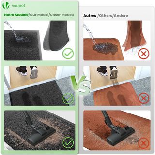 VOUNOT Set di 2 zerbini per ingresso, antiscivolo e impermeabili