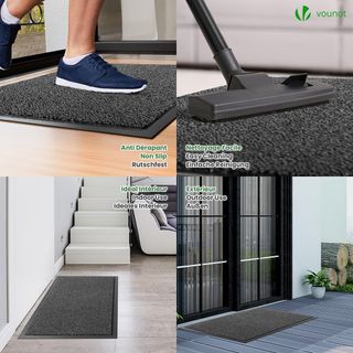 VOUNOT Set di 2 zerbini per ingresso, antiscivolo e impermeabili