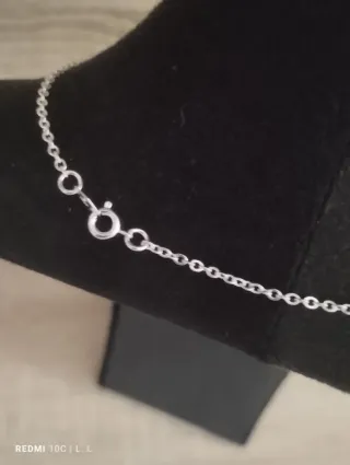 Collar Corazón y Perla Plata