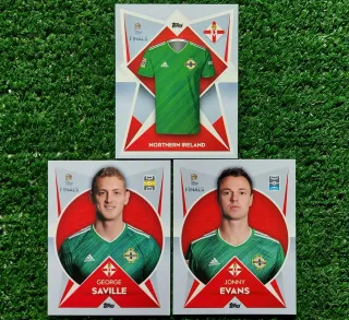 3 figurine Topps Nations League Northern Ireland