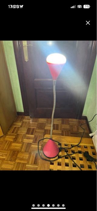 Flexo Escritorio Rosa y Plateado