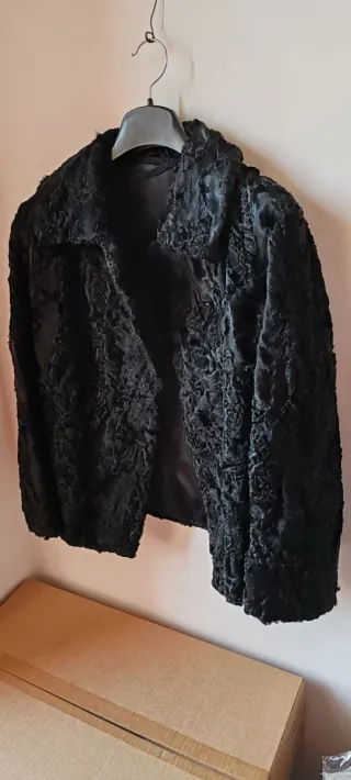 Pelliccia Astrakan Donna Anni '90 TG Small