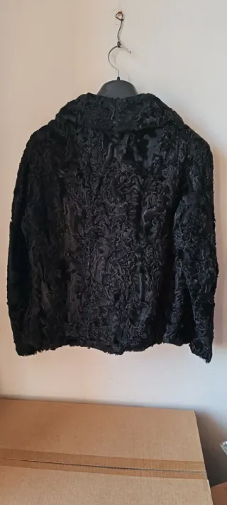 Pelliccia Astrakan Donna Anni '90 TG Small