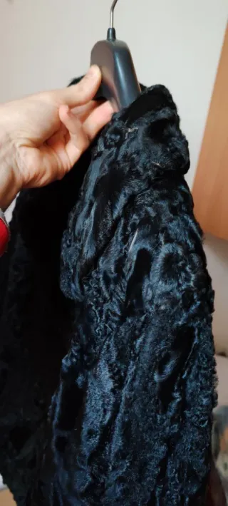 Pelliccia Astrakan Donna Anni '90 TG Small