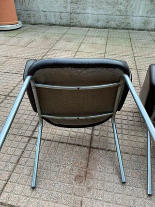 Coppia Poltroncine Vintage Pelle Marrone