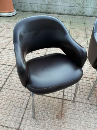 Coppia Poltroncine Vintage Pelle Marrone