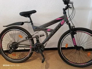 Bicicleta Montaña Unicorn Gris/Rosa Nueva,sin usar