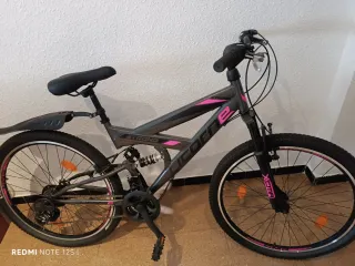 Bicicleta Montaña Unicorn Gris/Rosa Nueva,sin usar