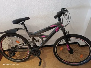 Bicicleta Montaña Unicorn Gris/Rosa Nueva,sin usar