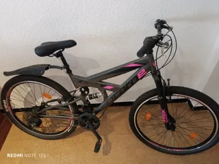 Bicicleta Montaña Unicorn Gris/Rosa Nueva,sin usar