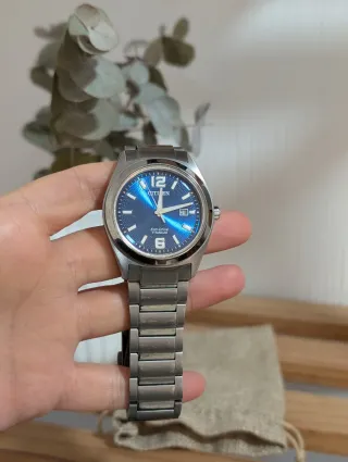 Citizen Eco-Drive Titanium Blue Dial