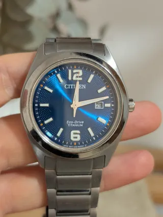 Citizen Eco-Drive Titanium Blue Dial