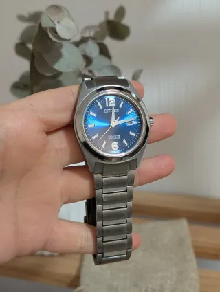 Citizen Eco-Drive Titanium Blue Dial