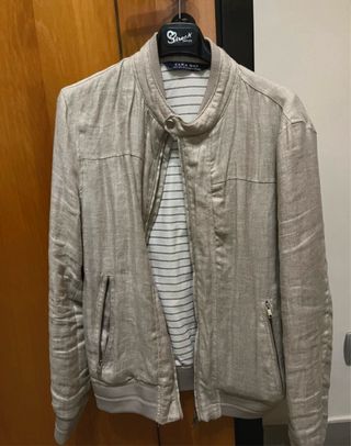 Giacca mezza stagione Zara Beige/Grigio
