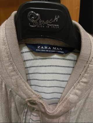 Giacca mezza stagione Zara Beige/Grigio