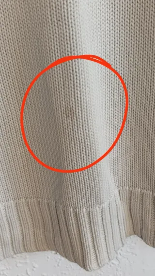 Jersey Zara cuello redondo botones blanco