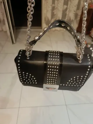 Borsa Manila Grace Nera con Borchie