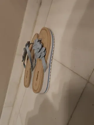 Chanclas Jomix Flores Perlas Talla 40