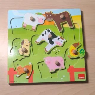Puzzle de madera Goula animales de granja Montesso