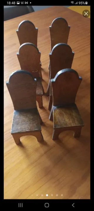 Comedor juguete antiguo madera años 50