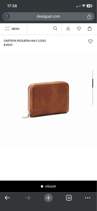 Cartera Logo Desigual Marrón