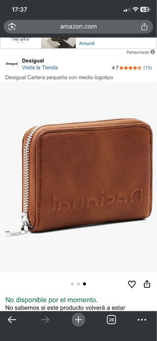 Cartera Logo Desigual Marrón