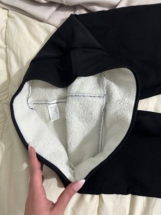 Leggings nero donna neri felpati