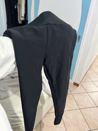 Leggings nero donna neri felpati