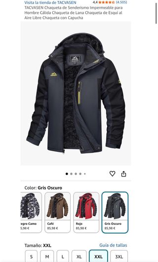 Chaqueta Polar Cálida Talla XXL