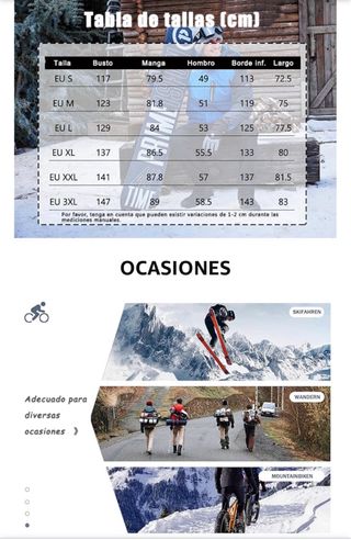 Chaqueta Polar Cálida Talla XXL