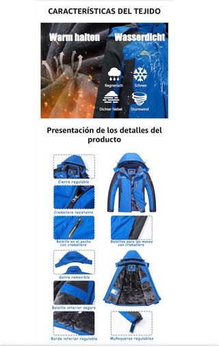 Chaqueta Polar Cálida Talla XXL
