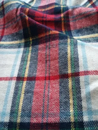 Pantalón largo franela cuadros rojo y blanco XXL