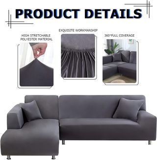 Fodera per Divano Chaise Longue 2 Pezzi Fodera Protettiva