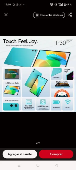 TABLET ANDROID 14 10.1 PULCI TECLAST P30 NUOVO