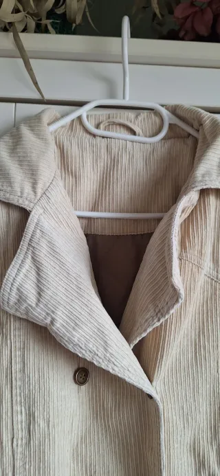 Chaqueta de pana vintage beige