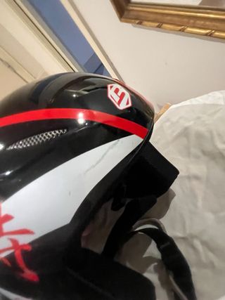 Casco Esquí Niñ@s Negro/Rojo/Blanco