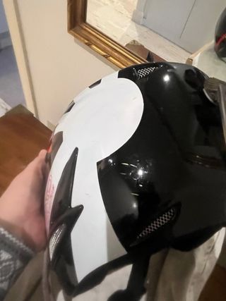 Casco Esquí Niñ@s Negro/Rojo/Blanco