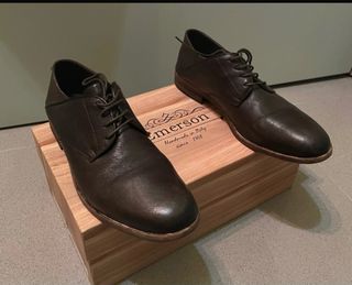 Scarpe eleganti Emerson vero cuoio marrone