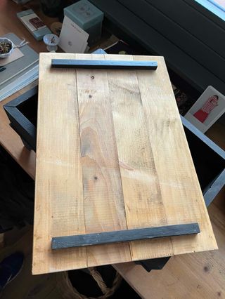 Tavolino baule in legno fatto a mano