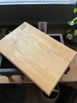 Tavolino baule in legno fatto a mano