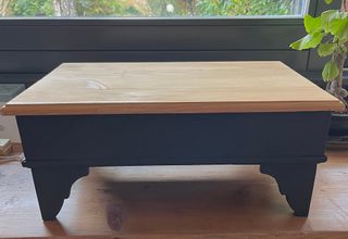 Tavolino baule in legno fatto a mano