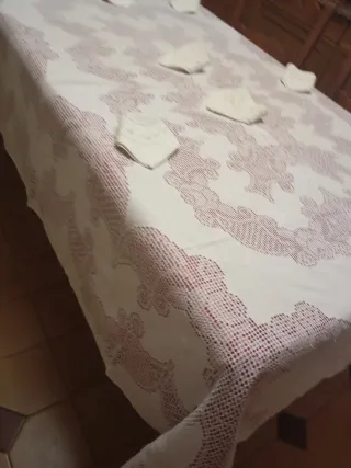 Mantelería Lagartera y manteleria calado canario