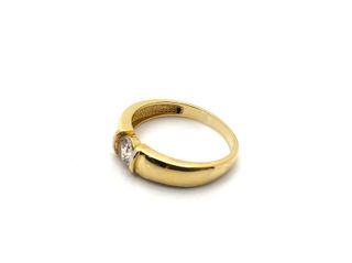 anillo oro 18k con piedra con circonita t. 20 (19,1 mm)