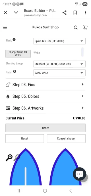 Tabla surf Channel Island feb's fish 5.8 spinetek