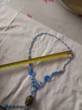 Collana donna blu e color argento