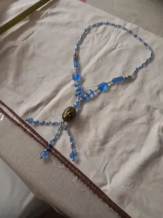 Collana donna blu e color argento