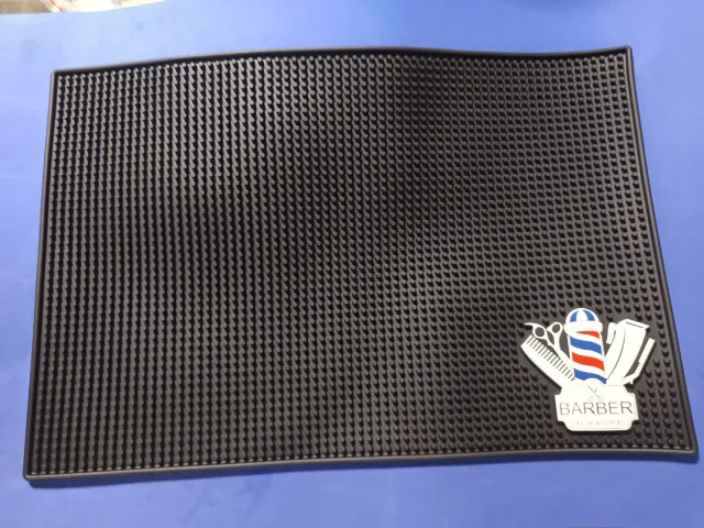 N 6 Lote 2 Alfombrillas Barbería Negra