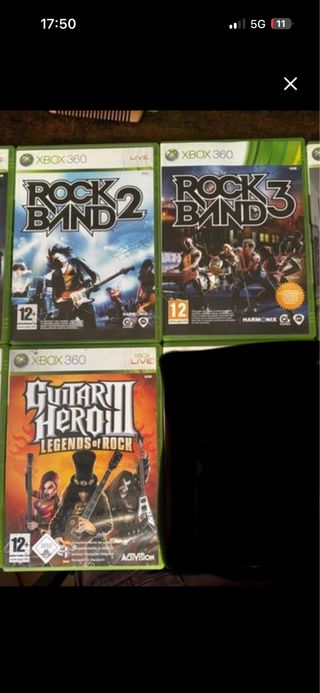 Pack Guitar Hero 3, Rock Band 2 y 3 Xbox 360