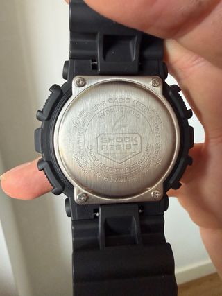 Reloj Casio G-Shock Negro y Plateado, sin batería