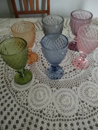 Set 6 Calici Vetro Colorati